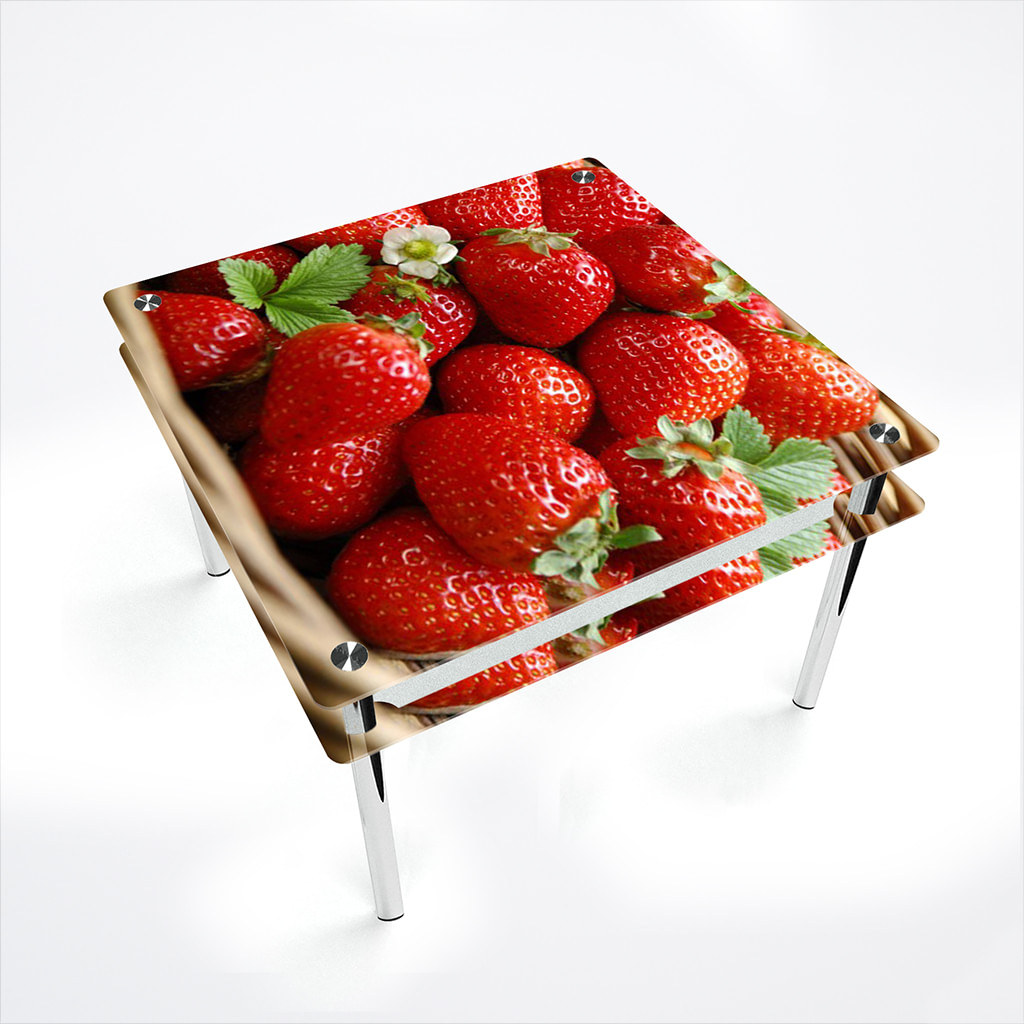 

Стіл БЦ-стіл Квадратний з проходить полицею Strawberry Еко (700 x 700 x 750)