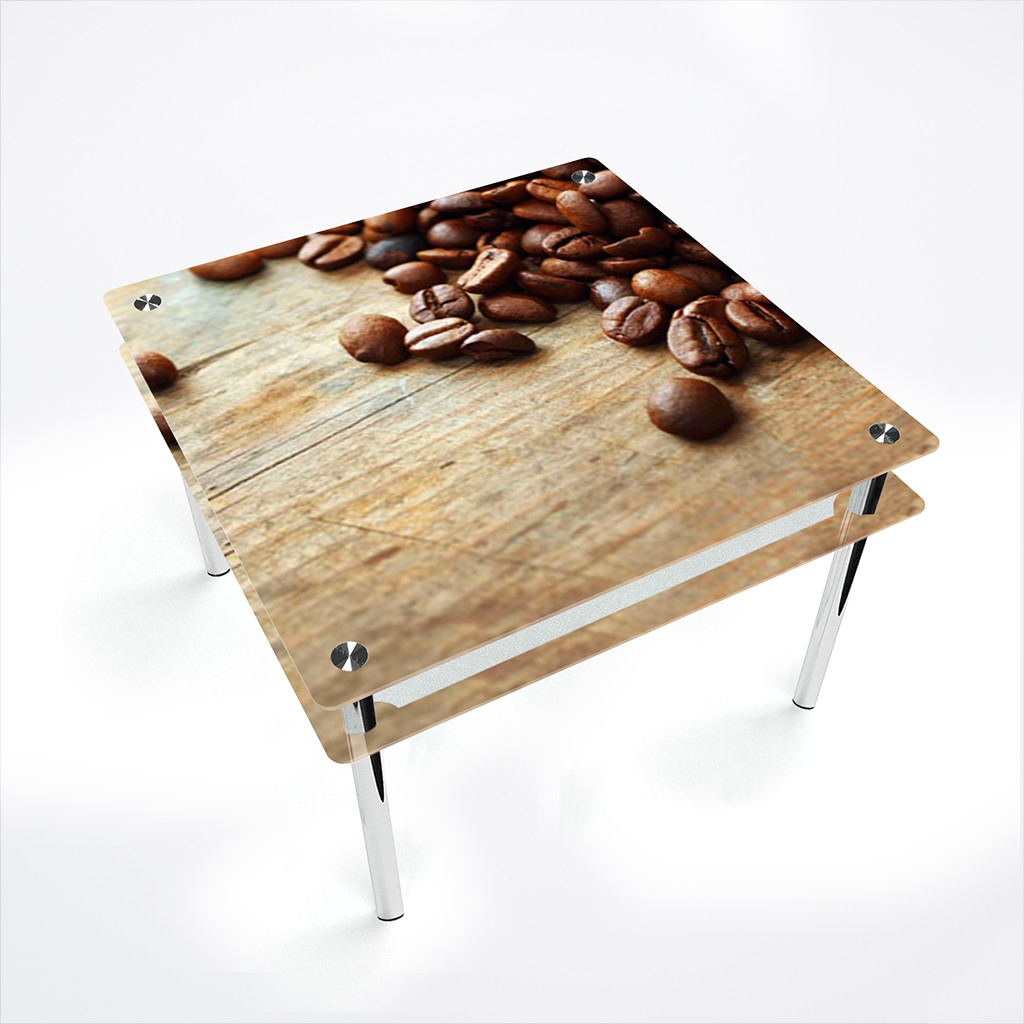 

Стіл БЦ-стіл Квадратний з проходить полицею Coffee Еко (700 x 700 x 750)
