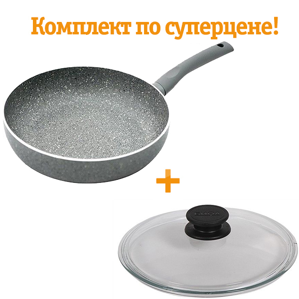 

Комплект Сковорода Fissman VULCANO 28 см AL-4700.28 + Крышка Биол 28 см НК280