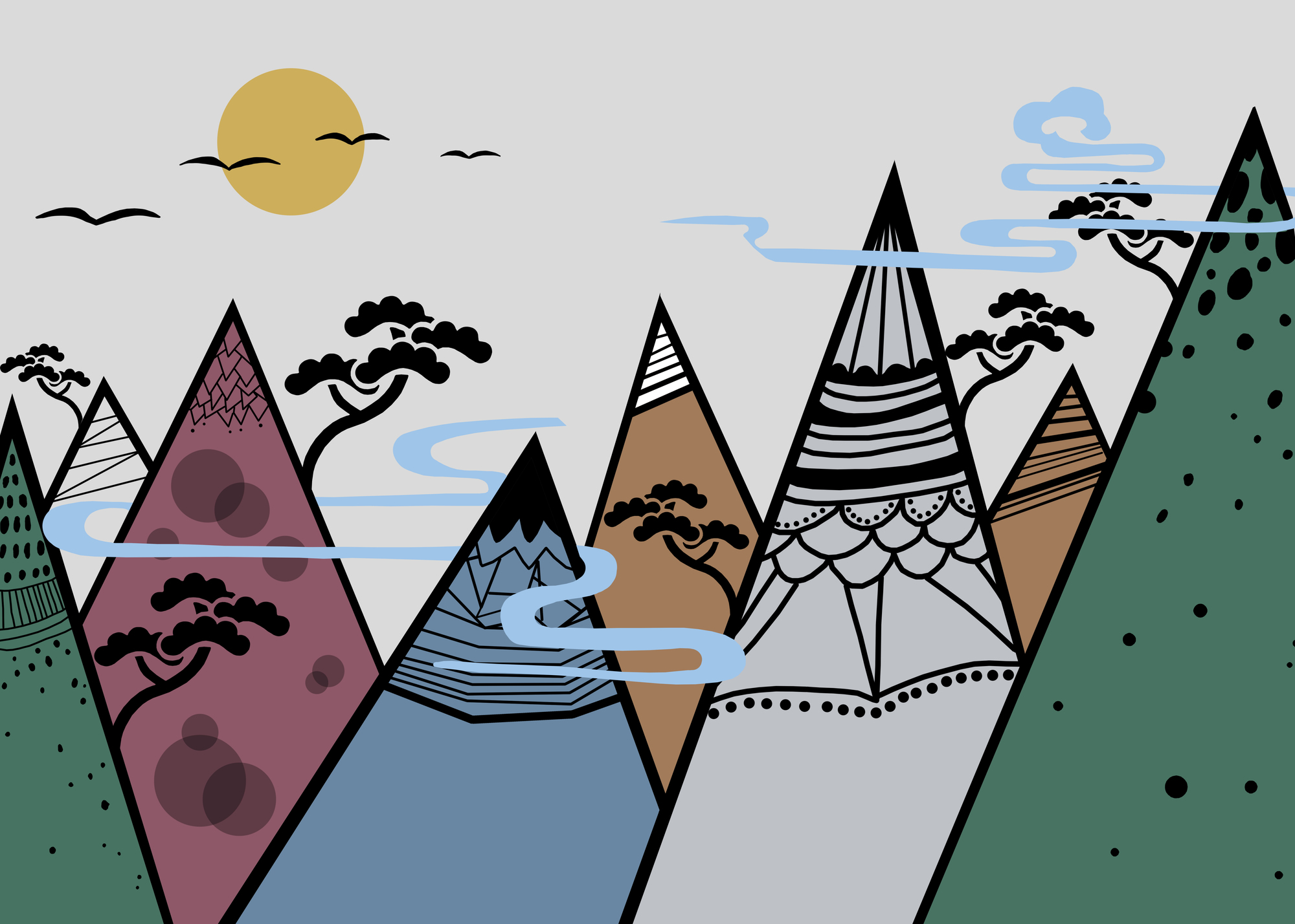 

Фотообои Детские 'Горы' (4034) , Классик