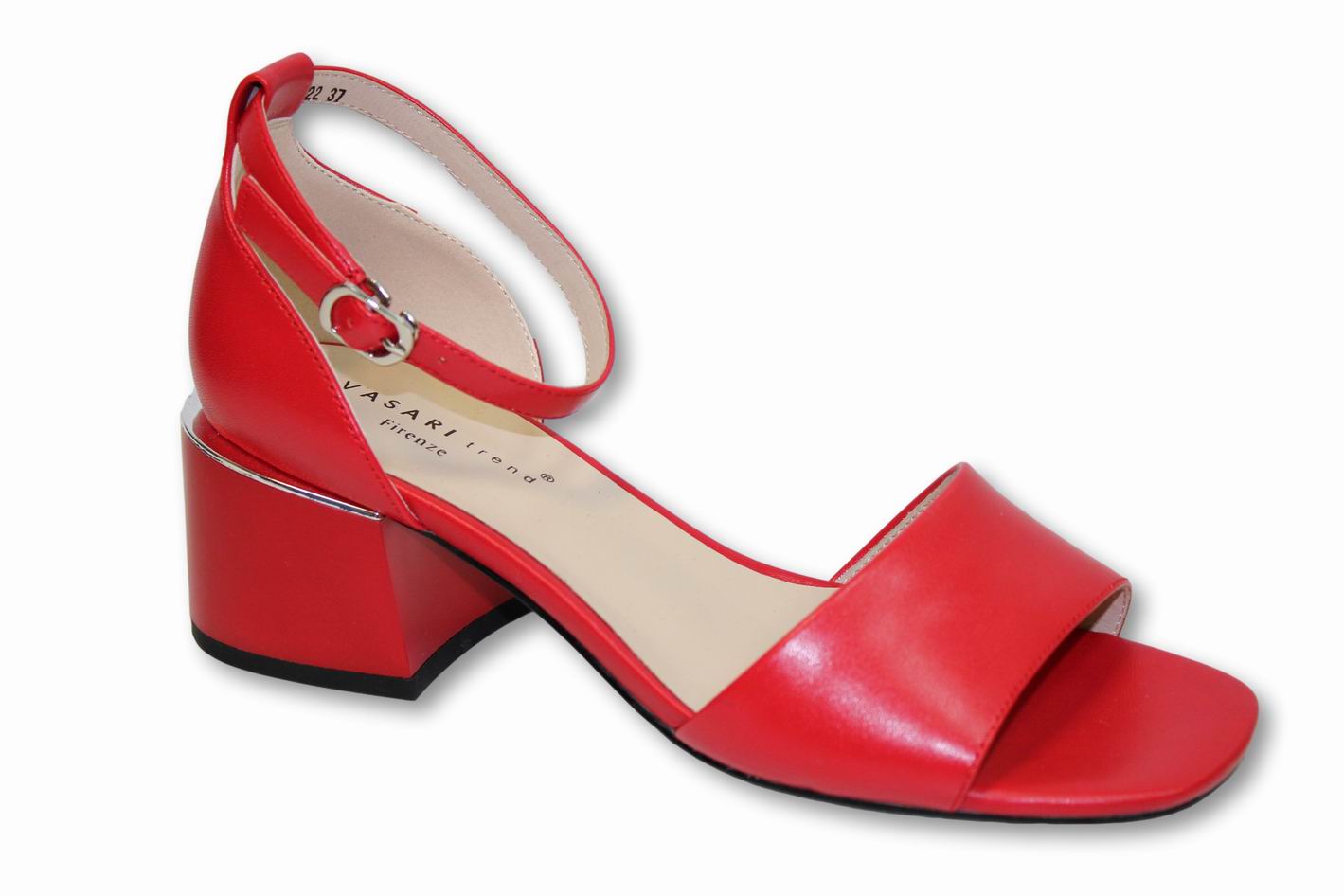 

Женские красные кожаные босоножки VASARI trend Красный 68422 40