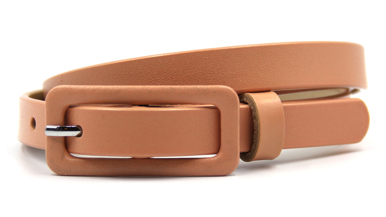 

Женский ремень для костюма кожаный Морковный