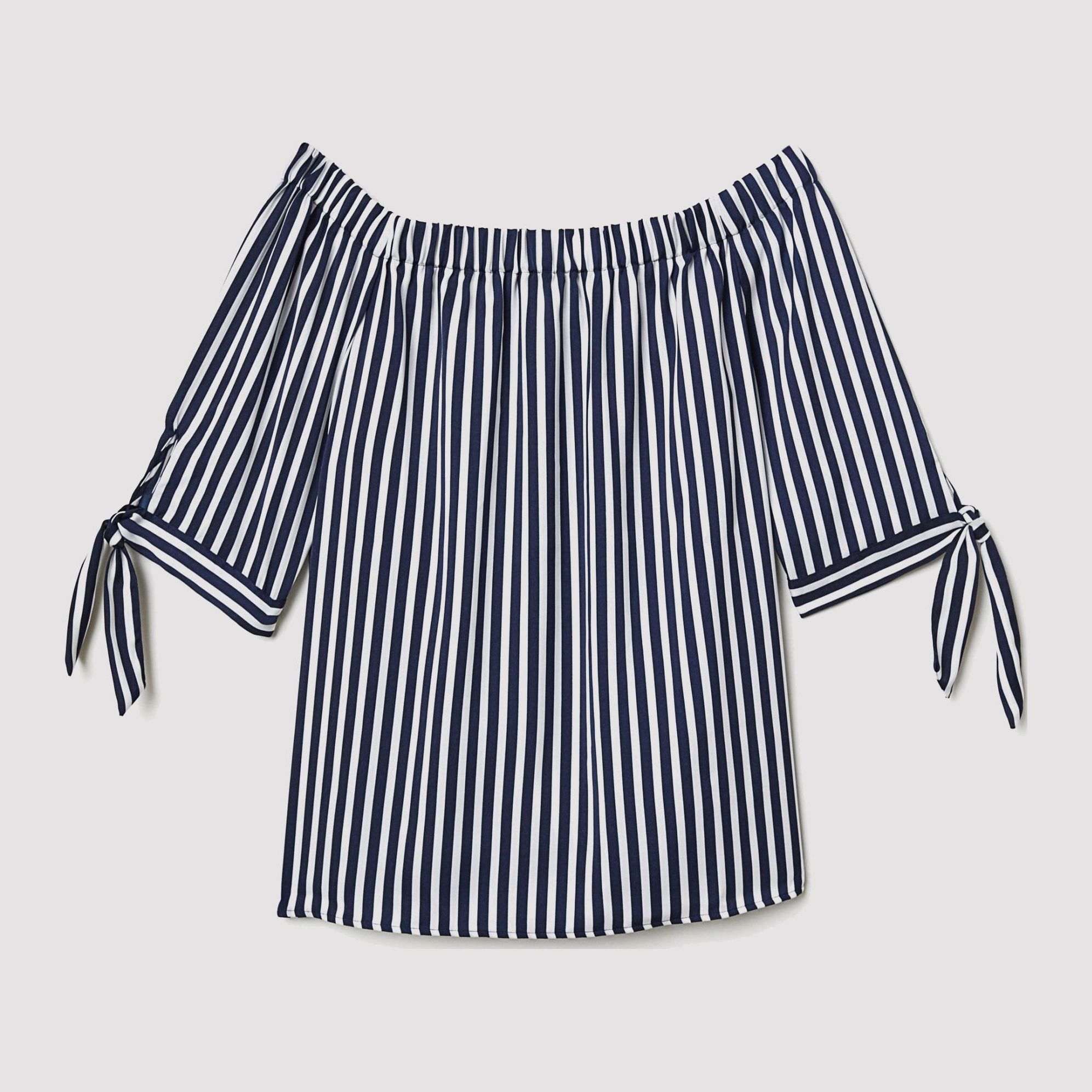 

Топ H&M 6343338-ADGG 32 Синий с белым