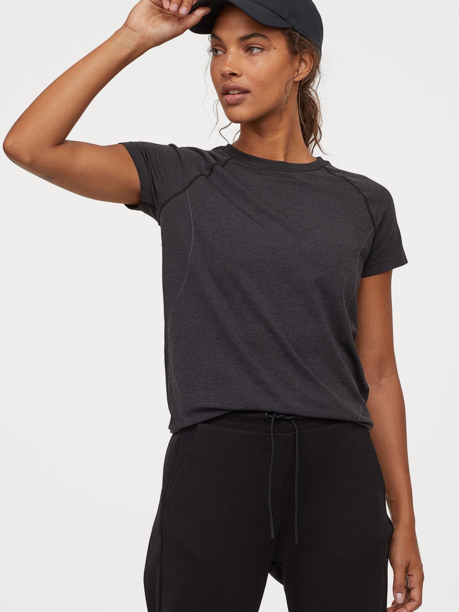 

Футболка H&M 6786899-AANT XS Черно-серая