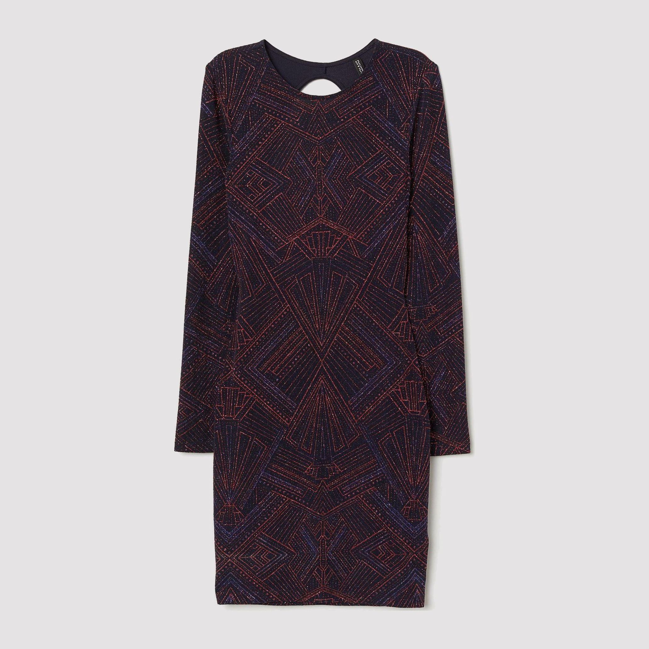 

Платье H&M 6739228-ACNL 40 Темно-синее с красным