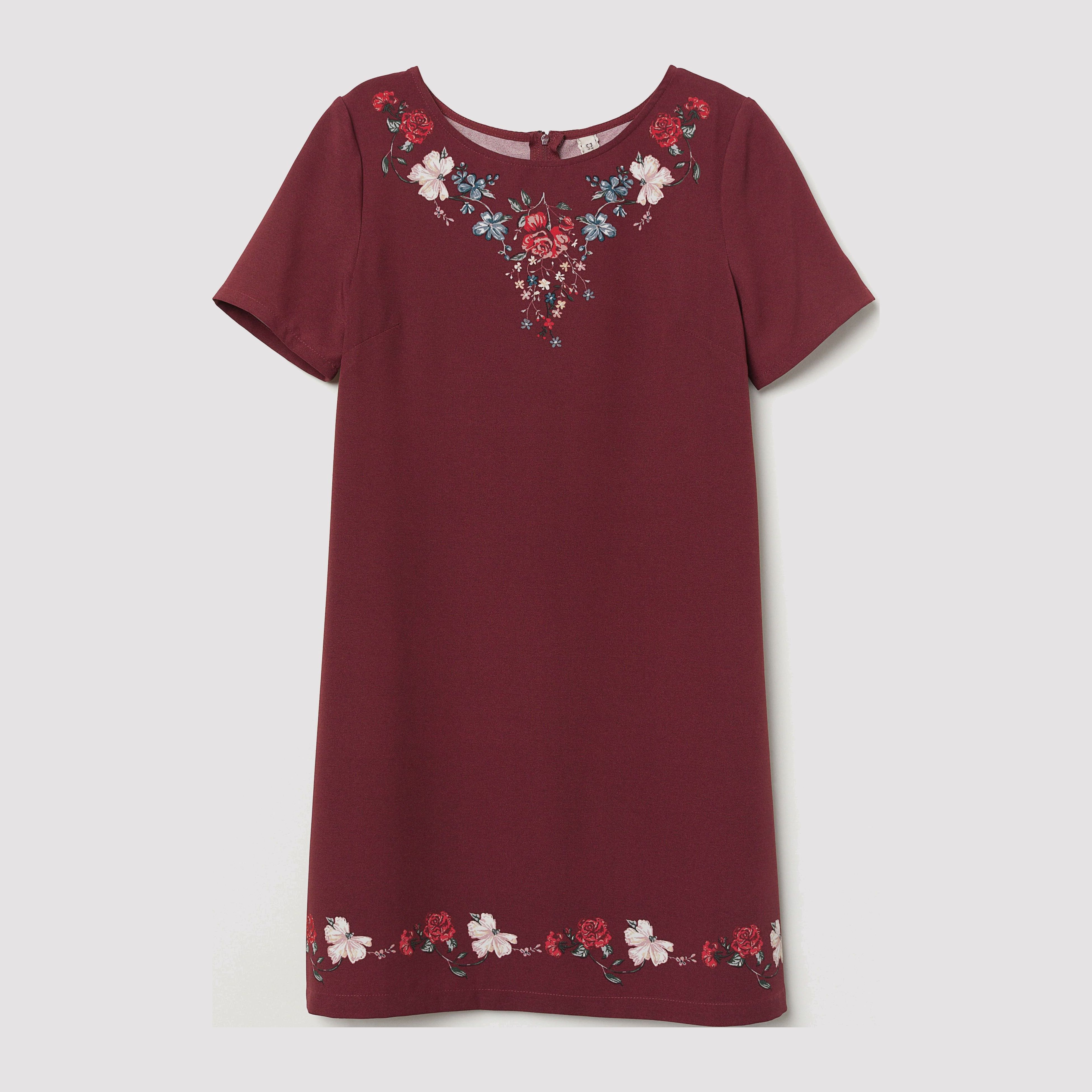 

Платье H&M 6693618-ABJG 38 Бордовое
