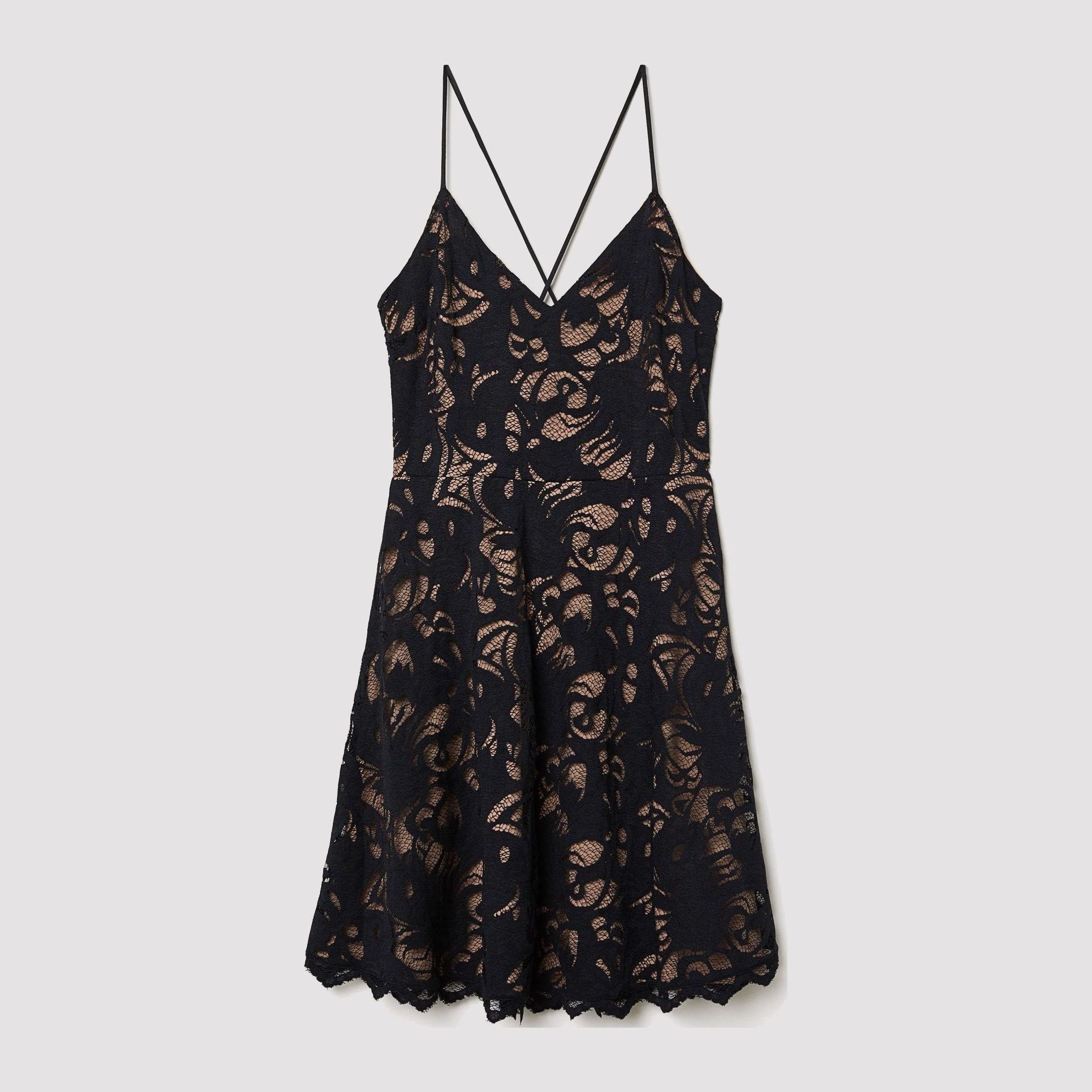 

Платье H&M 6592898-AAXN 36 Черное с бежевым