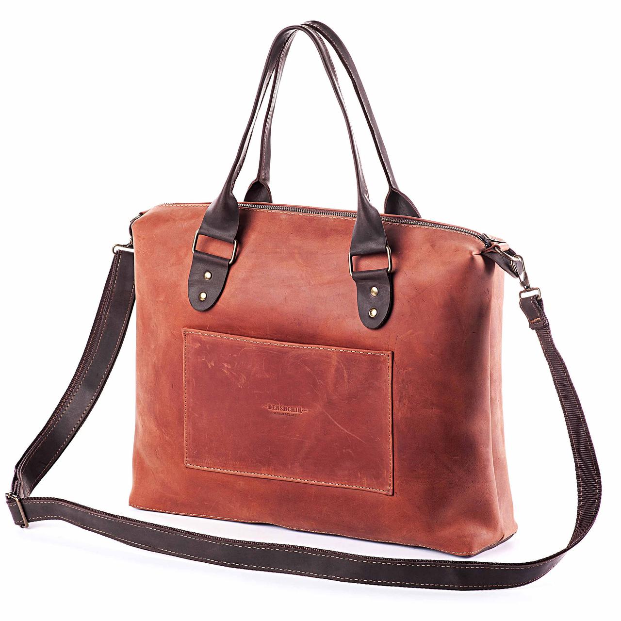 

Портфель Mihey tote zip коньячный из натуральной кожи crazy horse 1420101