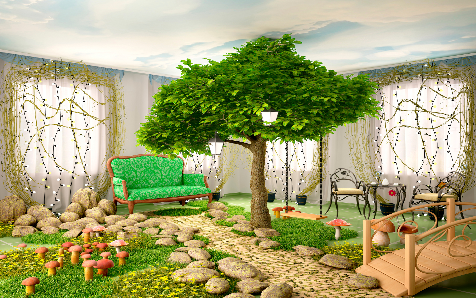 

Фотообои 3D 'Сказочная комната' (4367) , Холст