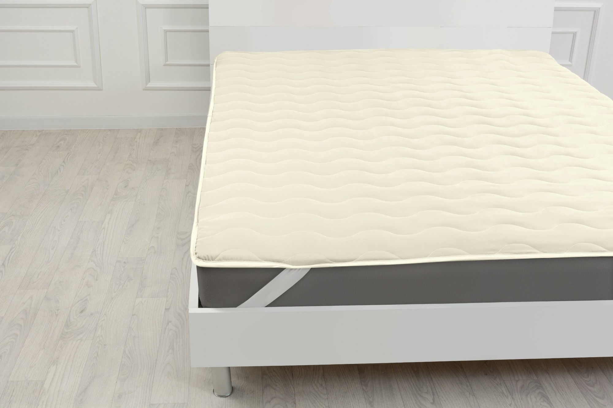 

Наматрасник MirSon Bamboo №1723 200х220 см Eco Light Creamy обычный на резинке по углам