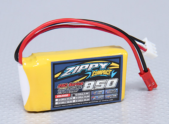 

Аккумулятор LiPo ZIPPY Compact 850mAh 2S 25C