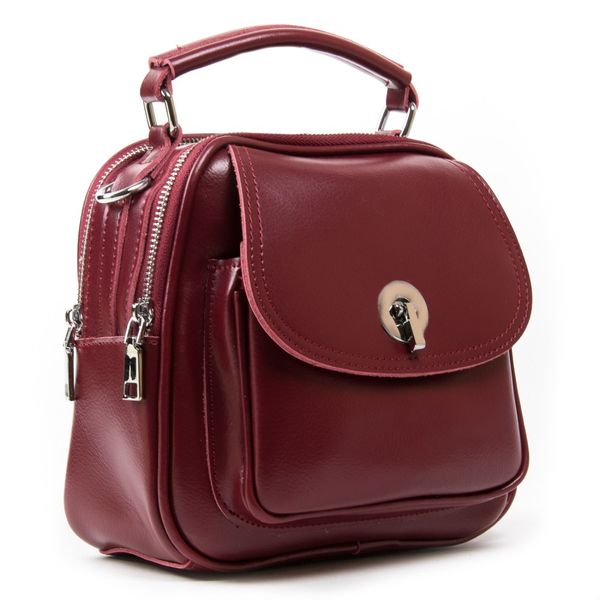 

Женский кожаный рюкзак ALEX RAI 03-02 2236 wine-red