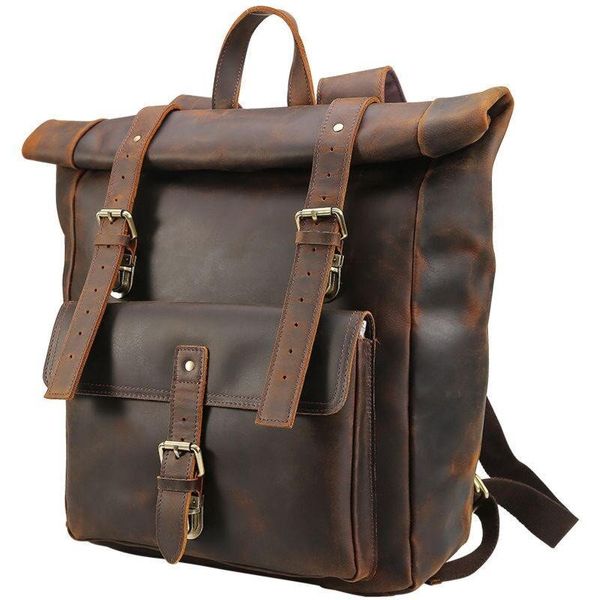 

Мужской коричневый рюкзак Tiding p3171