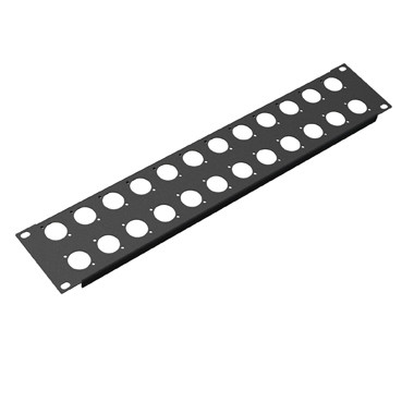 

Панель 2 Unit 19" с отверстиями под 24хNeutrik D Penn Elcom R1269/2Uk/24 сталь 1,2мм чёрная