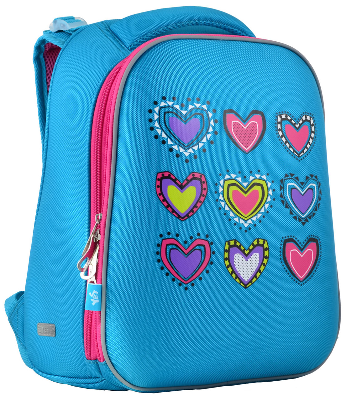 

Рюкзак ортопедический каркасный YES H-12-1 Hearts turquoise 554490