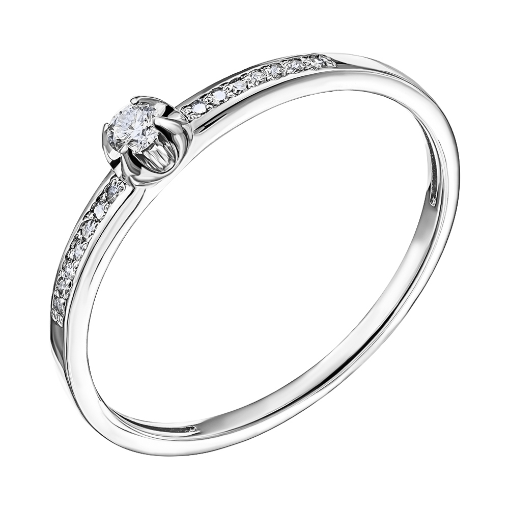 

Кольцо из белого золота с бриллиантами 000139545 17.5 размера