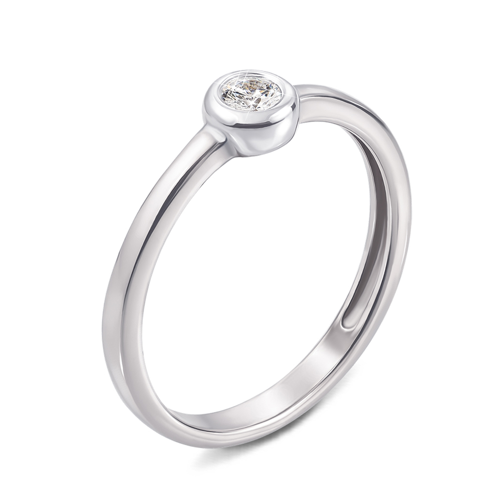 

Кольцо из белого золота с кристаллом Swarovski 000135119 17 размера