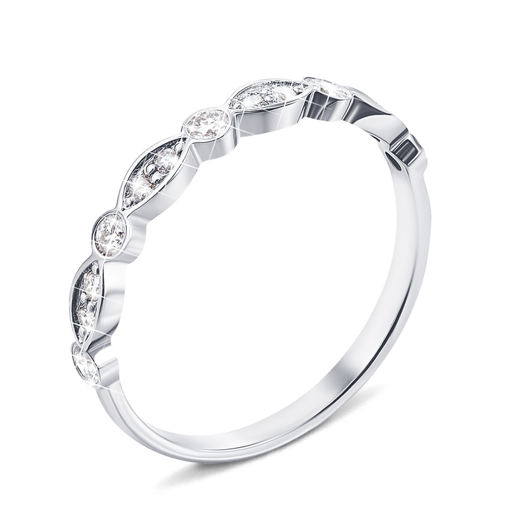 

Кольцо из белого золота с бриллиантами и родированием 000131430 15.5 размера