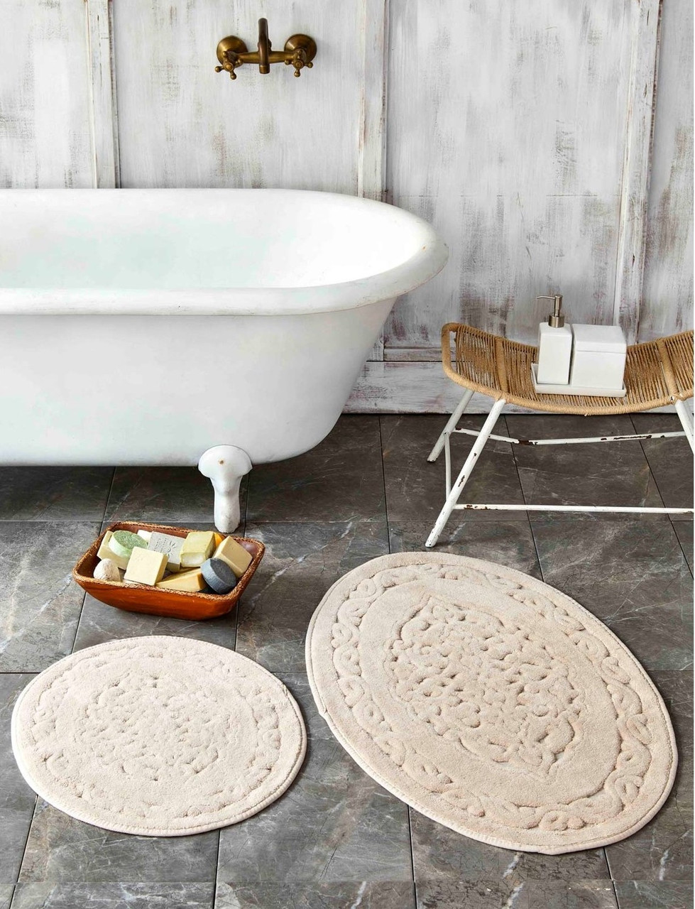 

Набор ковриков Karaca Home - Obi bej бежевый 60*100+50*60