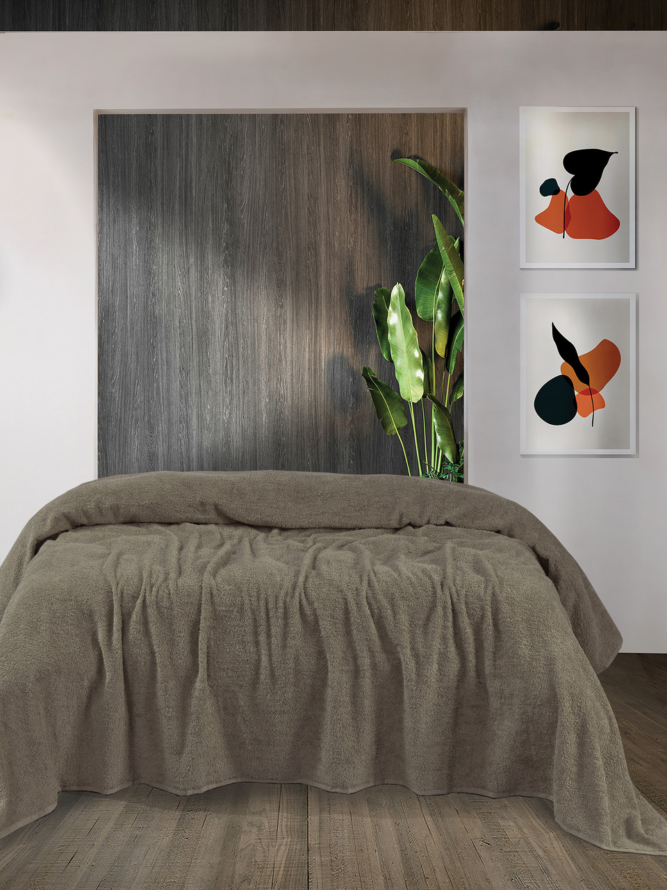 

Простынь Iris Home махровая - Walnut 190*220