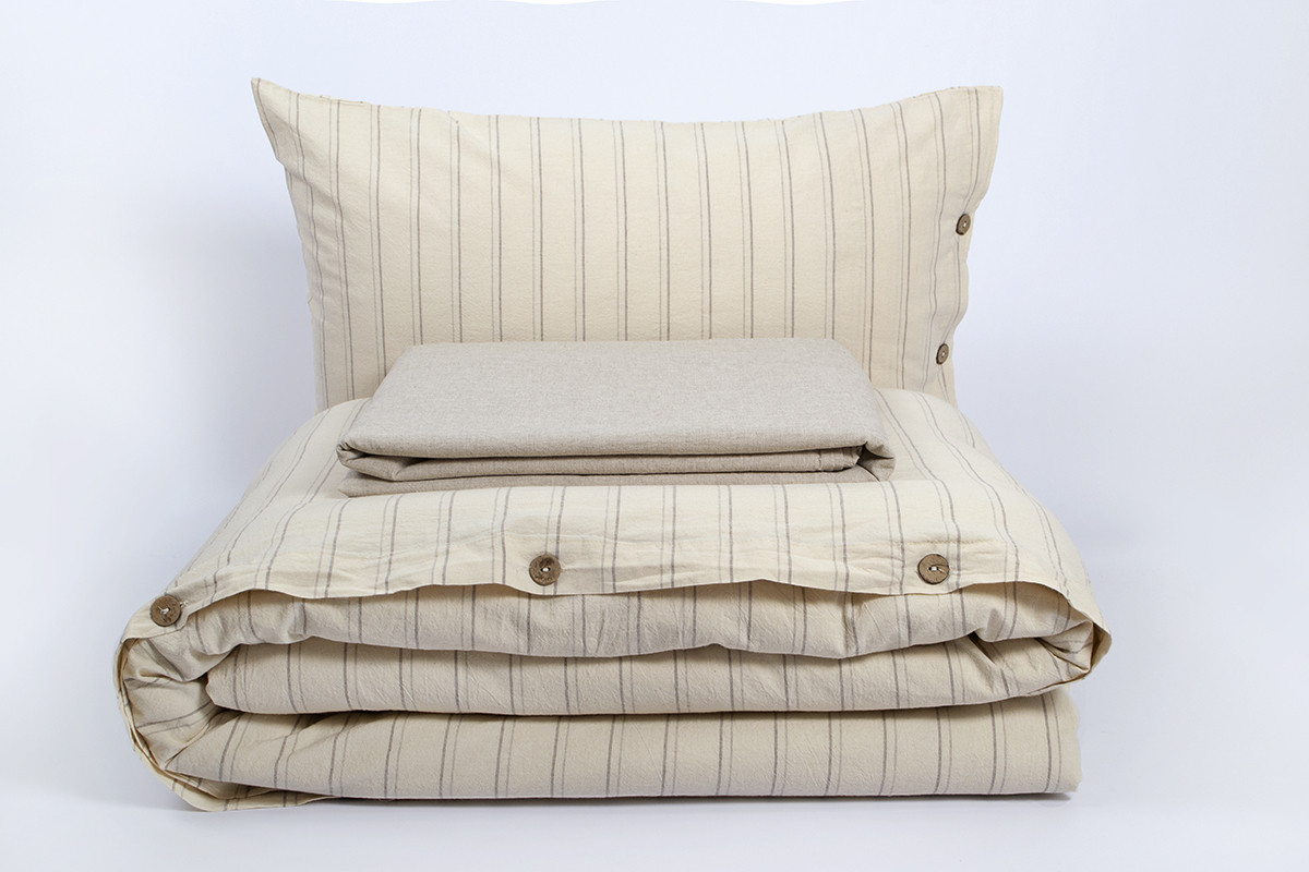 

Постельное белье Barine Washed cotton - Sunday beige бежевый семейный