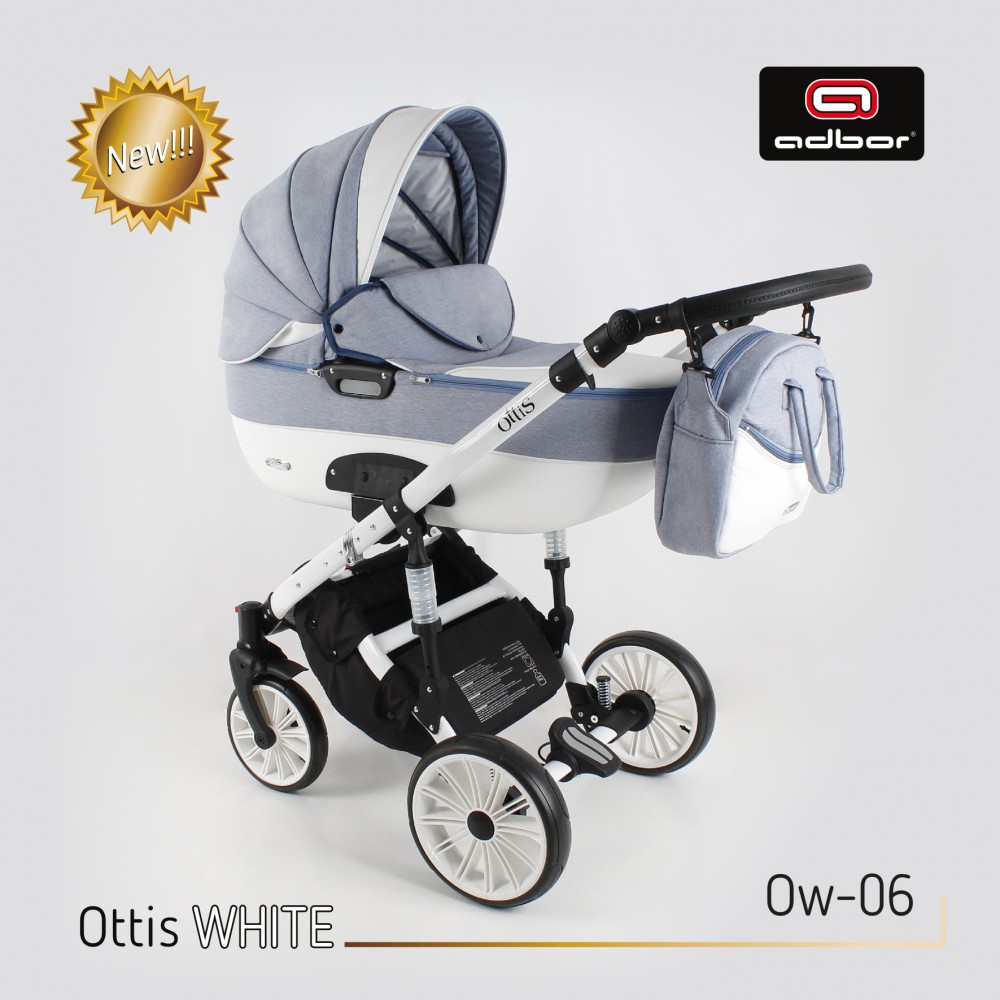 

Дитяча універсальна коляска 2 в 1 Adbor Ottis White OW 06