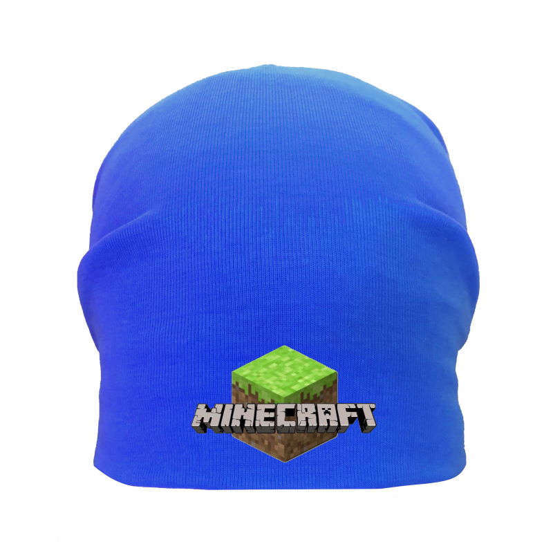 

Шапка детская Майнкрафт синяя (Minecraft-003) 54-56 см