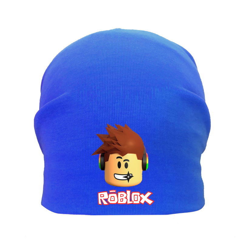 

Шапка детская Роблокс синяя (Roblox -002) 54-56 см