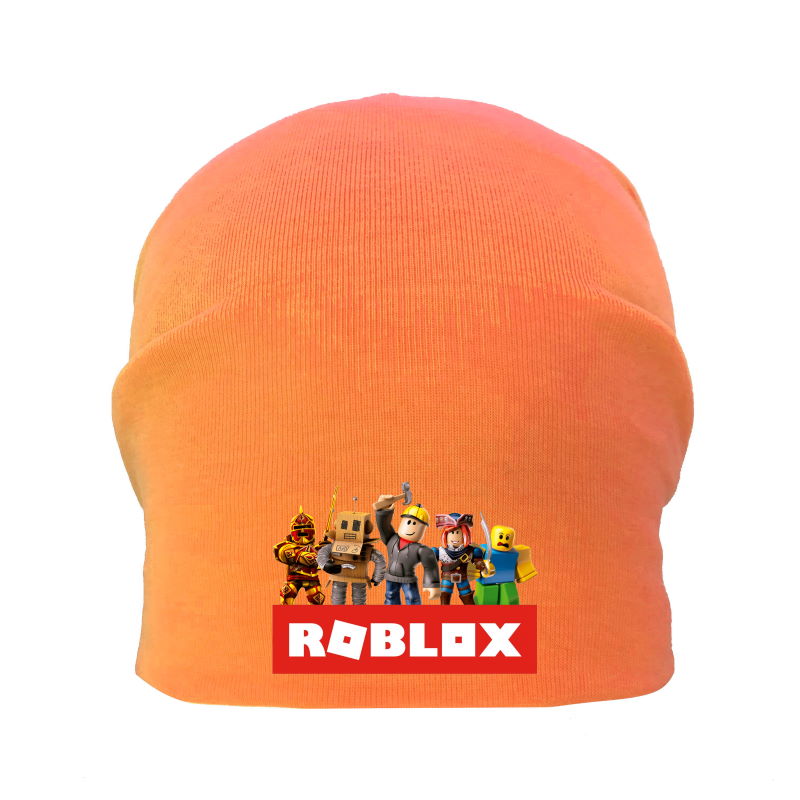 

Шапка детская Роблокс оранжевая (Roblox -001) 54-56 см