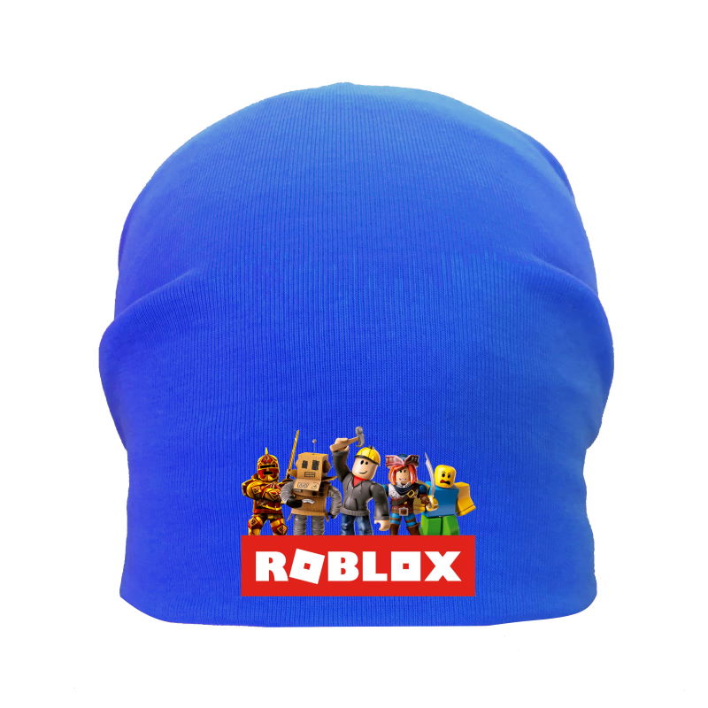 

Шапка детская Роблокс синяя (Roblox -001) 54-56 см