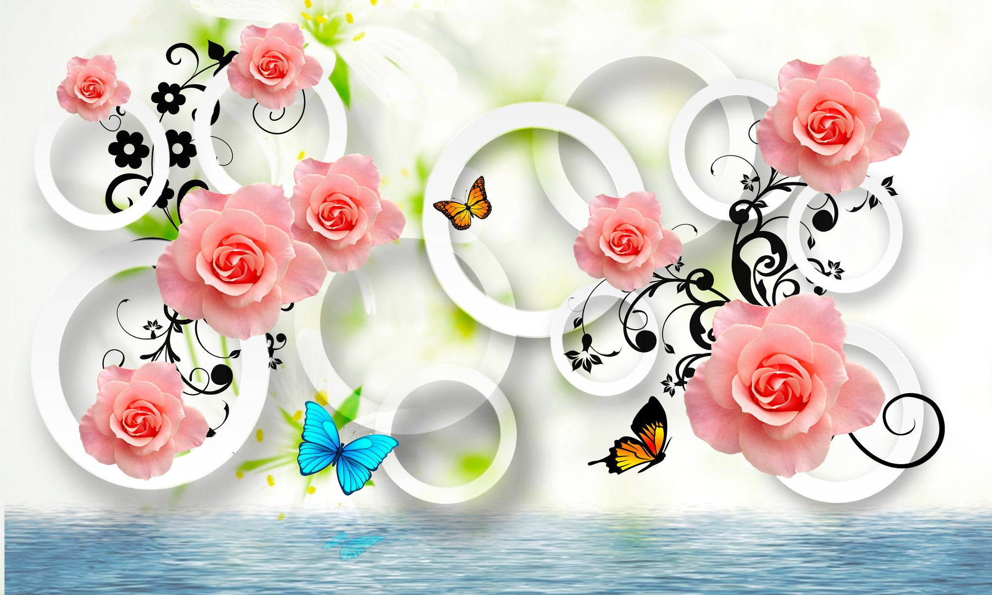 

Фотообои 3D '3D розы' (3947) , Песок