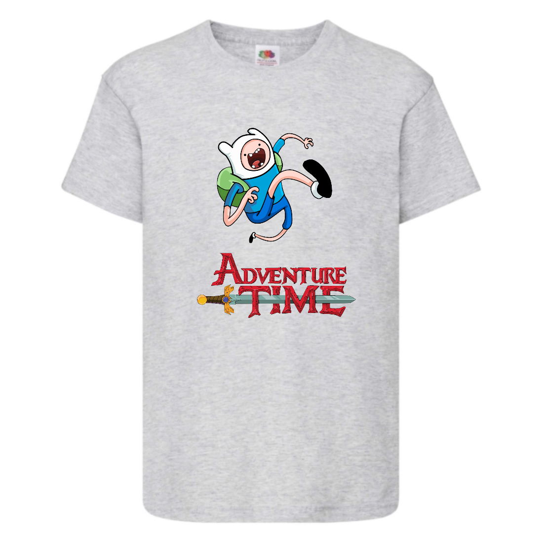 

Футболка детская Время Приключений 004 (Adventure Time) серая (ADT gry 004) 104 см
