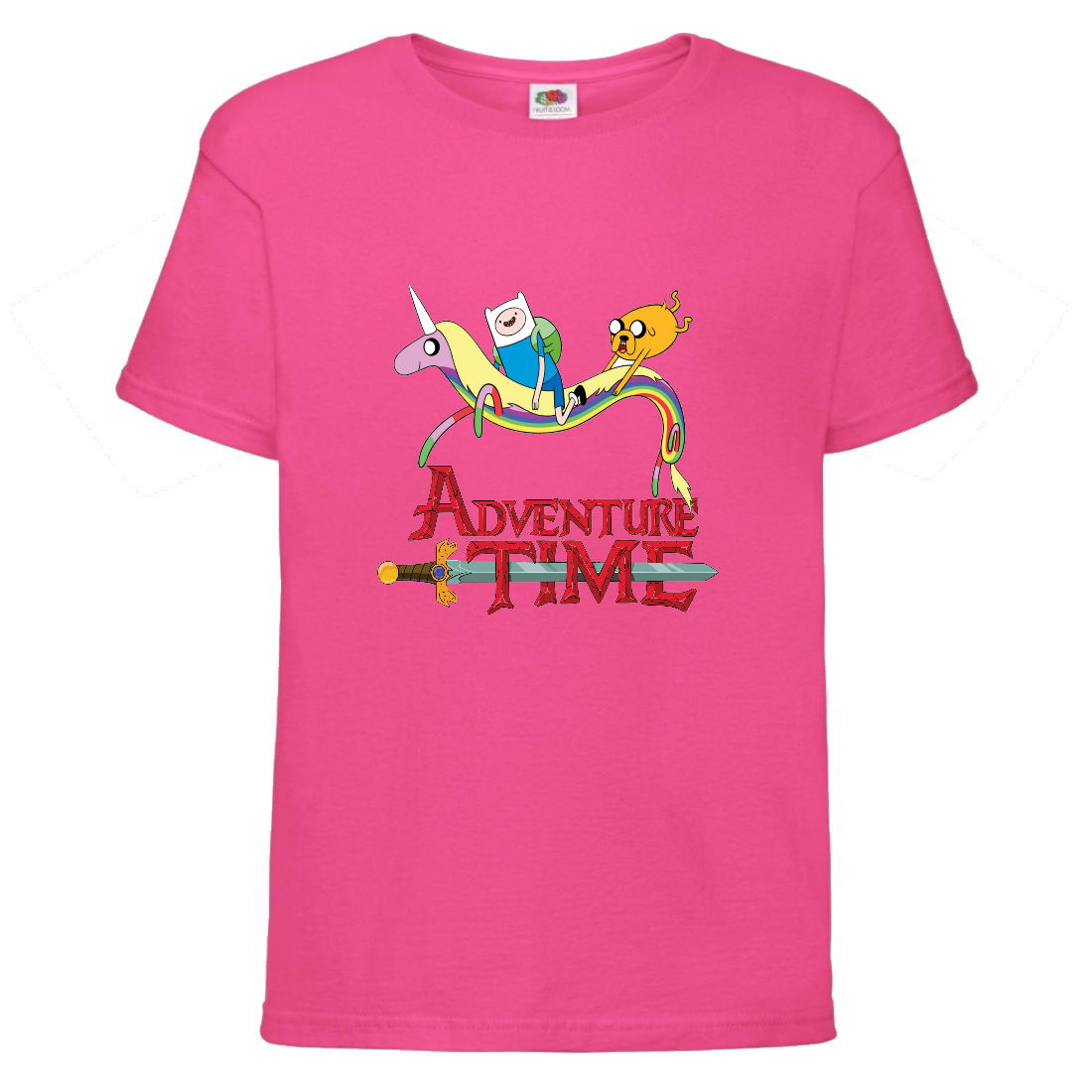 

Футболка детская Время Приключений 0015 (Adventure Time) розовая (ADT pnc 0015) 140 см