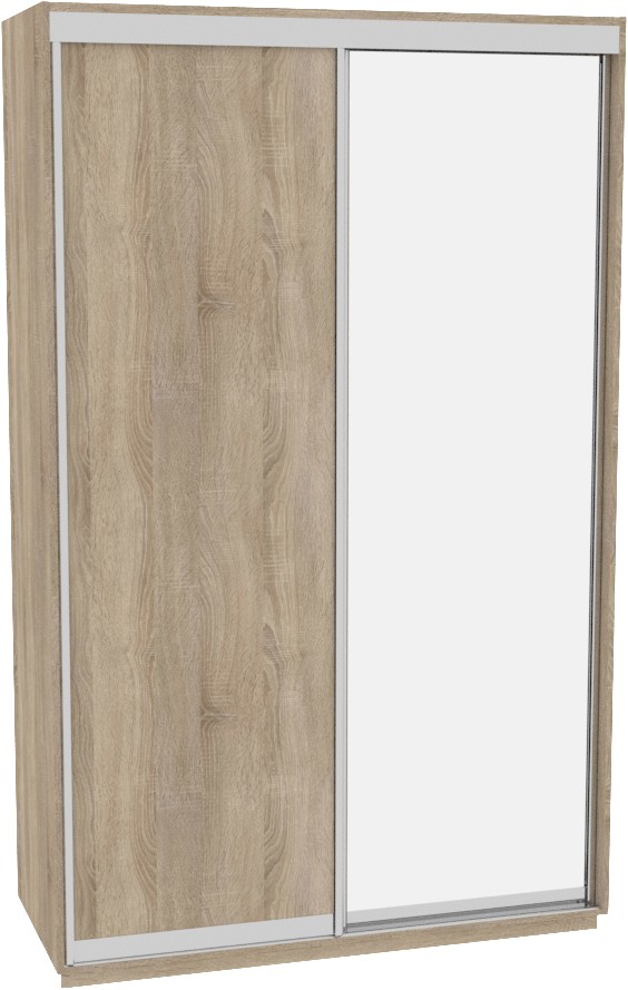 

Шкаф-купе ДОМ В156 Дуб сонома ДСП+Зеркало 150x60x220
