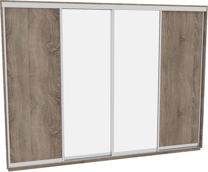

Шкаф-купе ДОМ В376 Дуб сонома трюфель ДСП+Зеркало 370x60x220