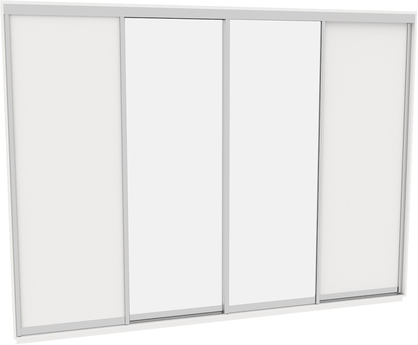 

Шкаф-купе ДОМ В406 Белый ДСП+Зеркало 400x60x220