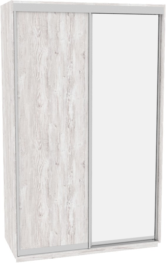 

Шкаф-купе ДОМ В166 Аляска ДСП+Зеркало 160x60x220