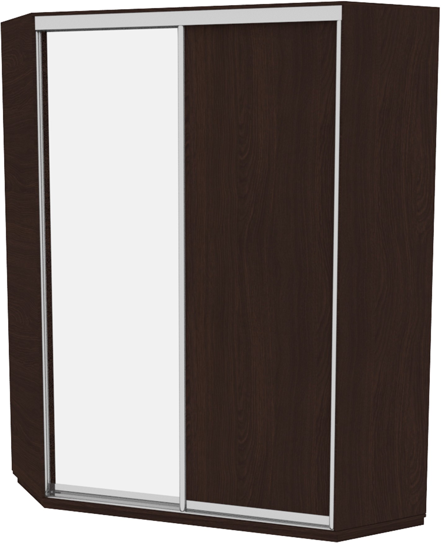 

Шкаф-купе ДОМ Угловой ВУ1300 Венге ДСП+Зеркало 130x130x220