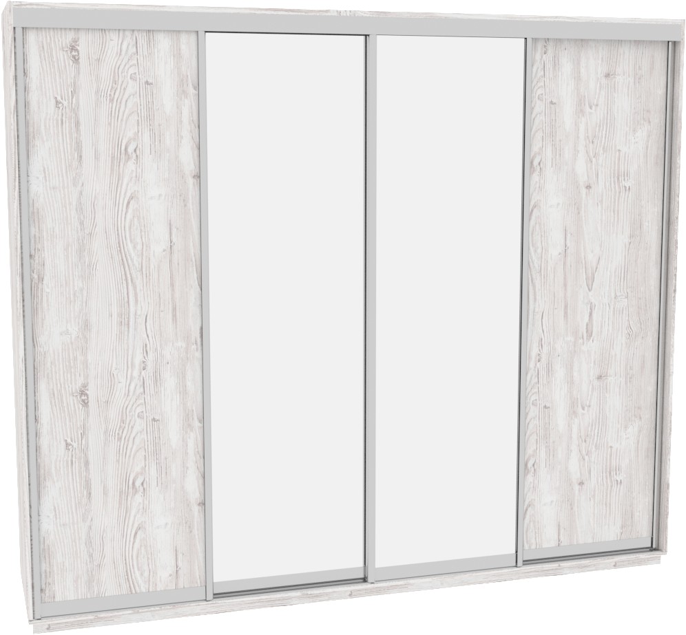 

Шкаф-купе ДОМ В316 Аляска ДСП+Зеркало 310x60x220