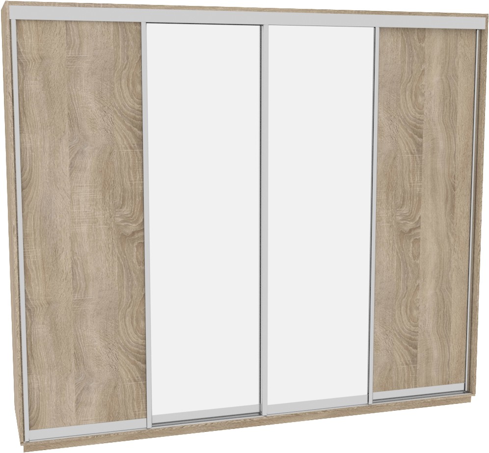 

Шкаф-купе ДОМ В316 Дуб сонома ДСП+Зеркало 310x60x220