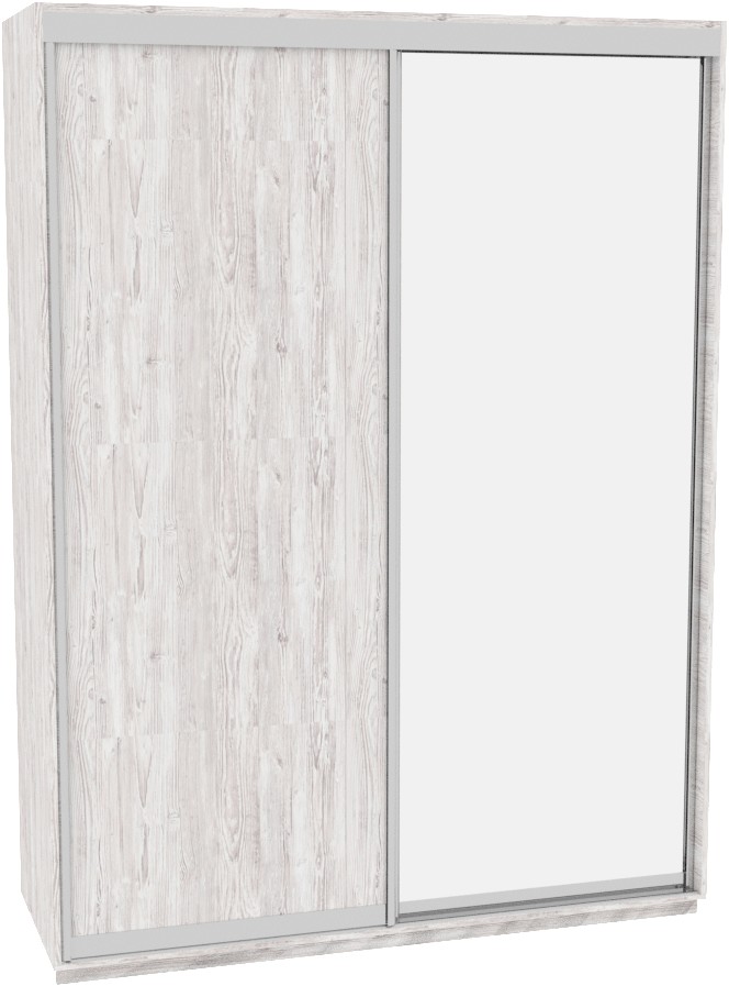 

Шкаф-купе ДОМ В196 Аляска ДСП+Зеркало 190x60x220