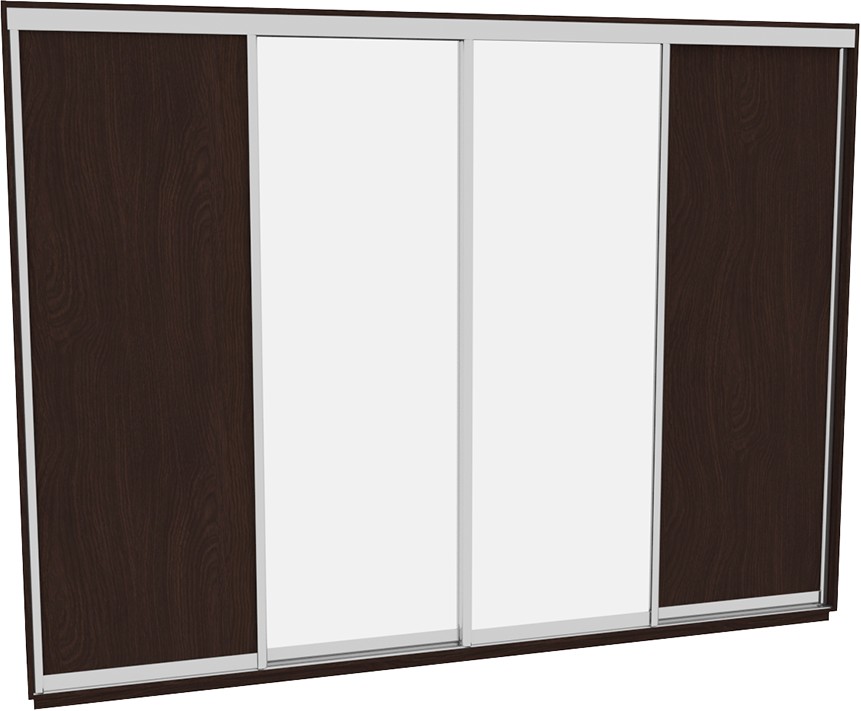 

Шкаф-купе ДОМ В376 Венге ДСП+Зеркало 370x60x220