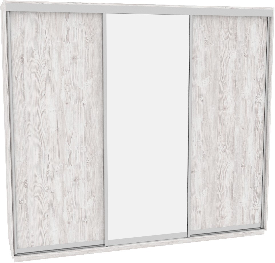 

Шкаф-купе ДОМ В276 Аляска ДСП+Зеркало 270x60x220