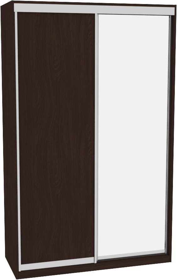 

Шкаф-купе ДОМ В166 Венге ДСП+Зеркало 160x60x220
