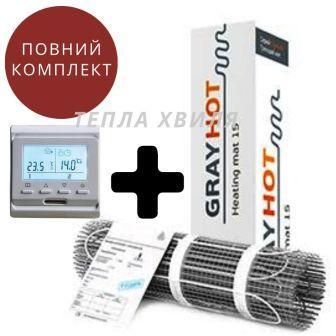 

Теплый пол электрический 2,3 м2 GrayHot. Нагревательный мат под плитку c Е51