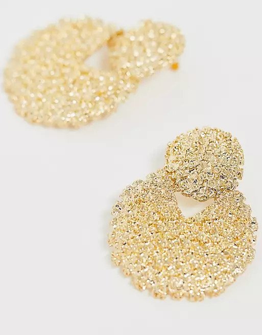 

Сережки ASOS DESIGN напівкільця S122 золотисті (P-6910806230901)