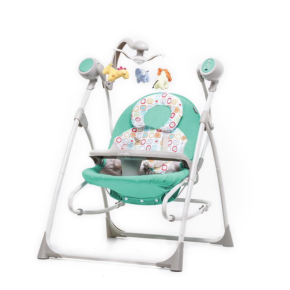 

Кресло-качалка 3 в 1 CARRELLO Nanny CRL-0005 Azure с пультом ДУ+ мобиль с игрушками