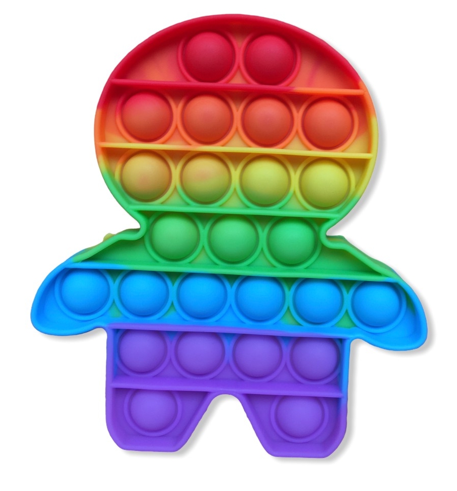 

Игрушка Антистресс Push POP It Bubble Famly Games пузырчатая Разноцветный Человечек