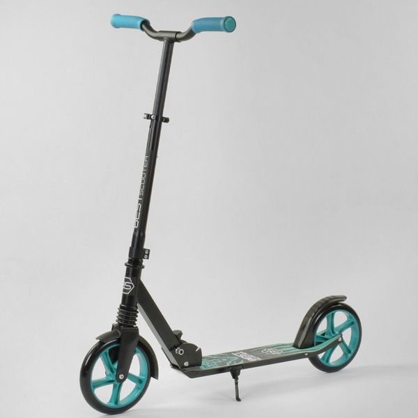

Двухколесный самокат Best Scooter Wolf Черно-бирюзовый (49733)