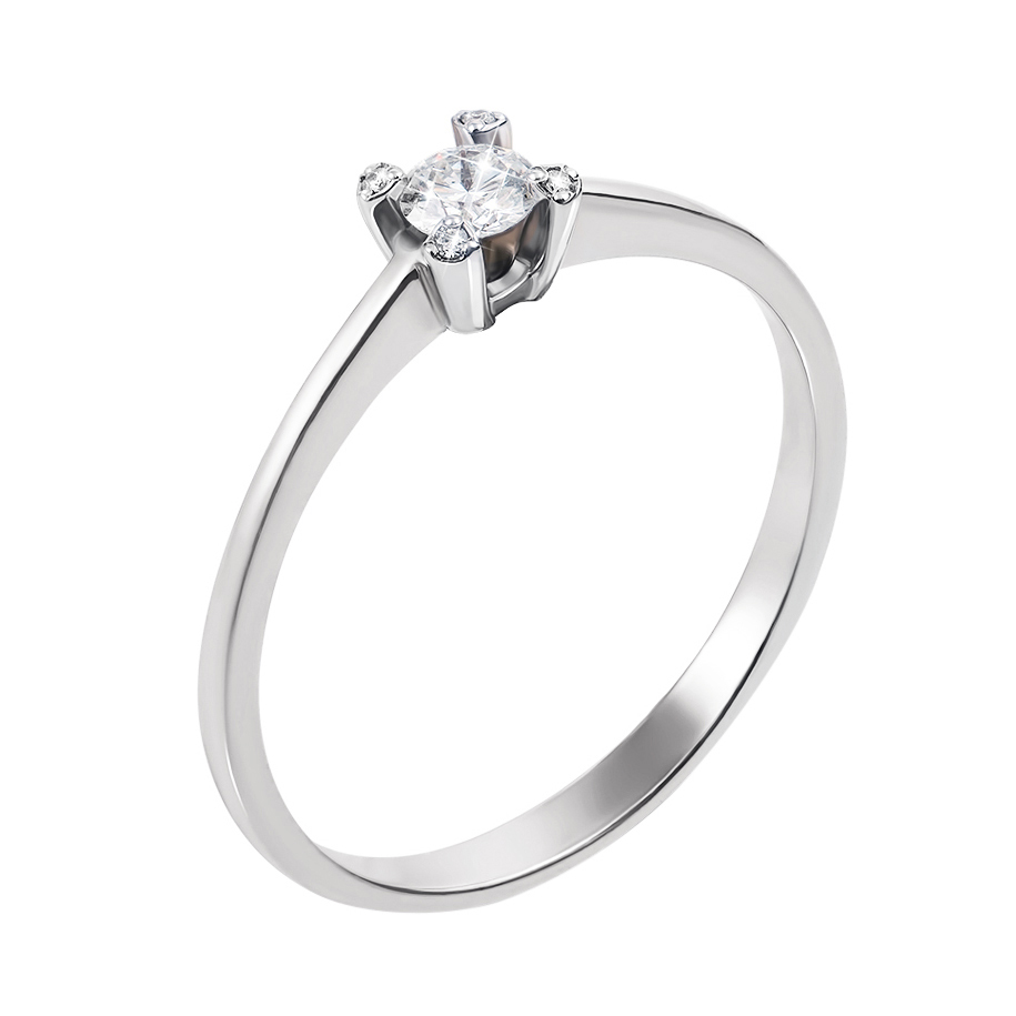 

Помолвочное кольцо из белого золота с бриллиантами 000134263 17.5 размера